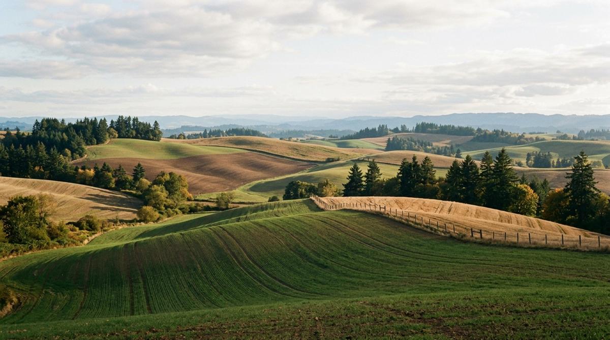 Beautiful Oregon farmland landscape